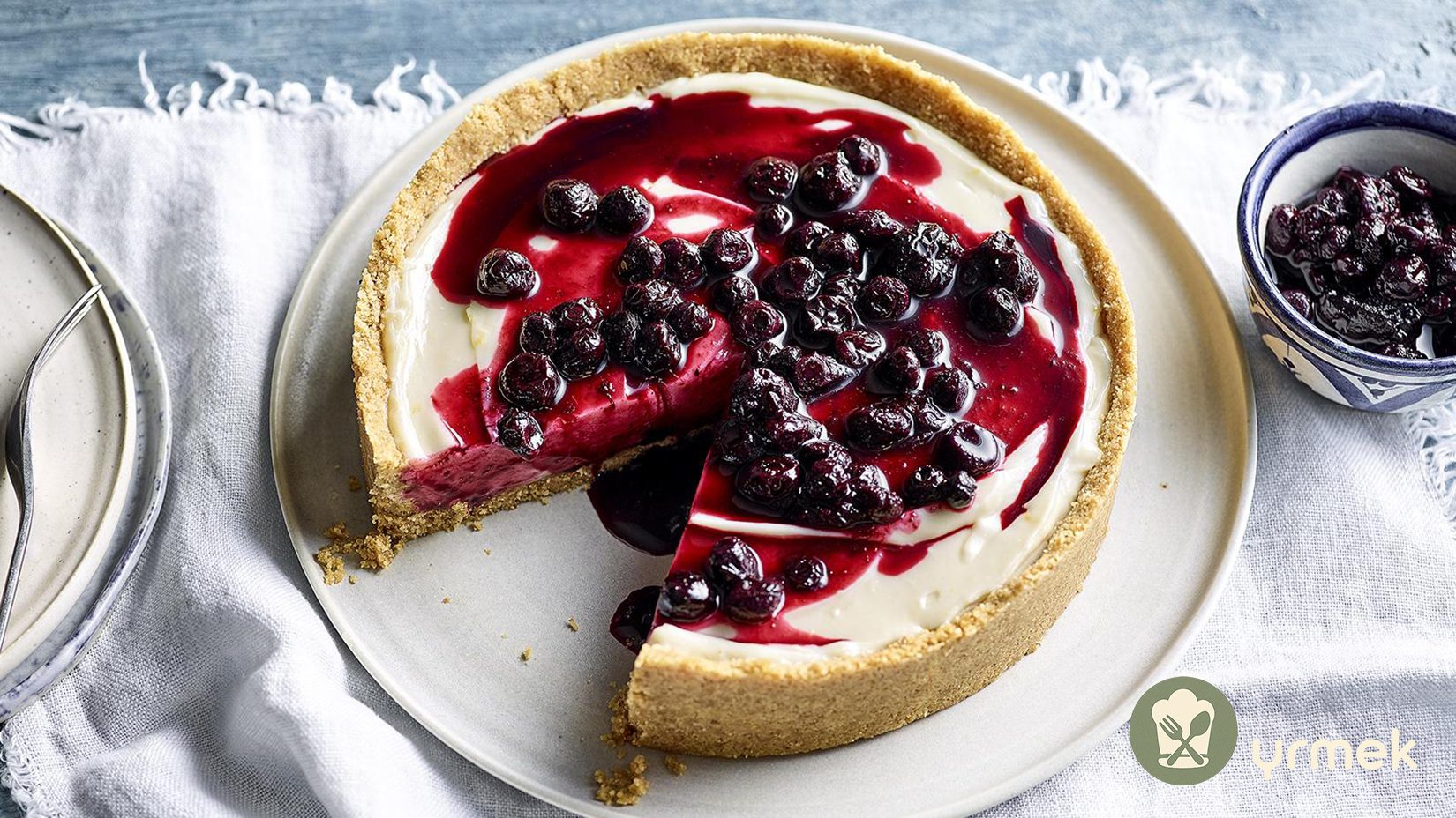 Limon ve Yaban Mersinli Vegan Cheesecake Tarifi