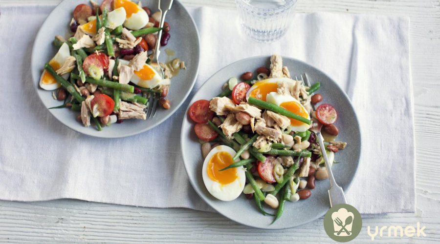 Yeşil Fasulyeli Ton Balığı Salatası Tarifi