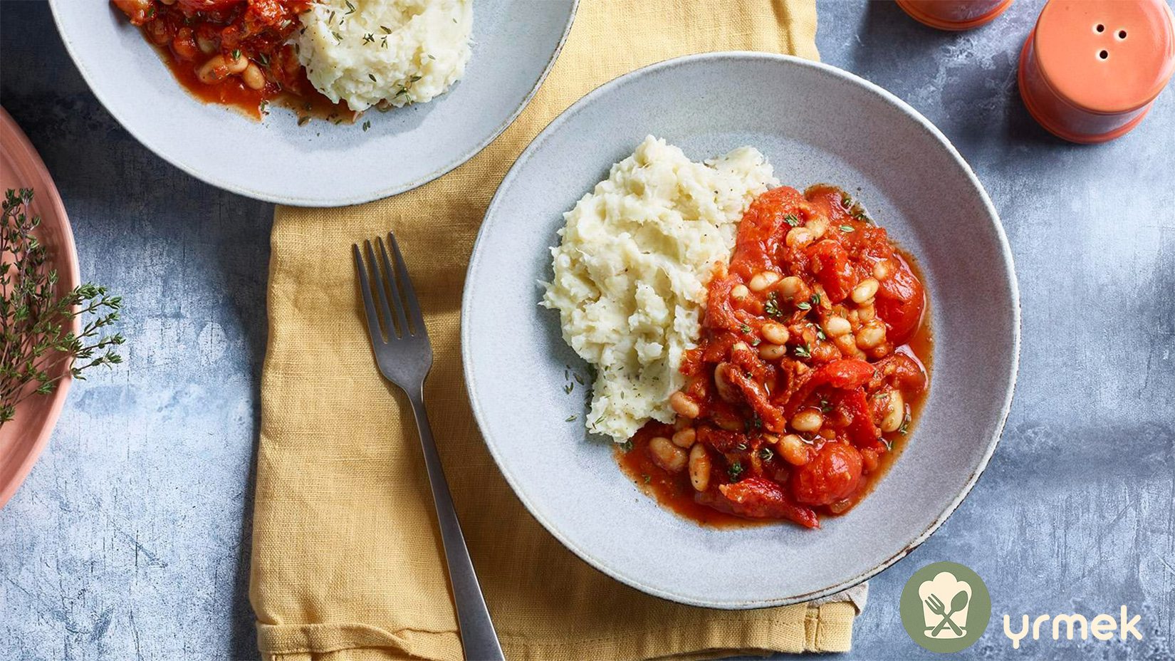 Kremalı Karnabahar Püresiyle Fasulye Yemeği Tarifi